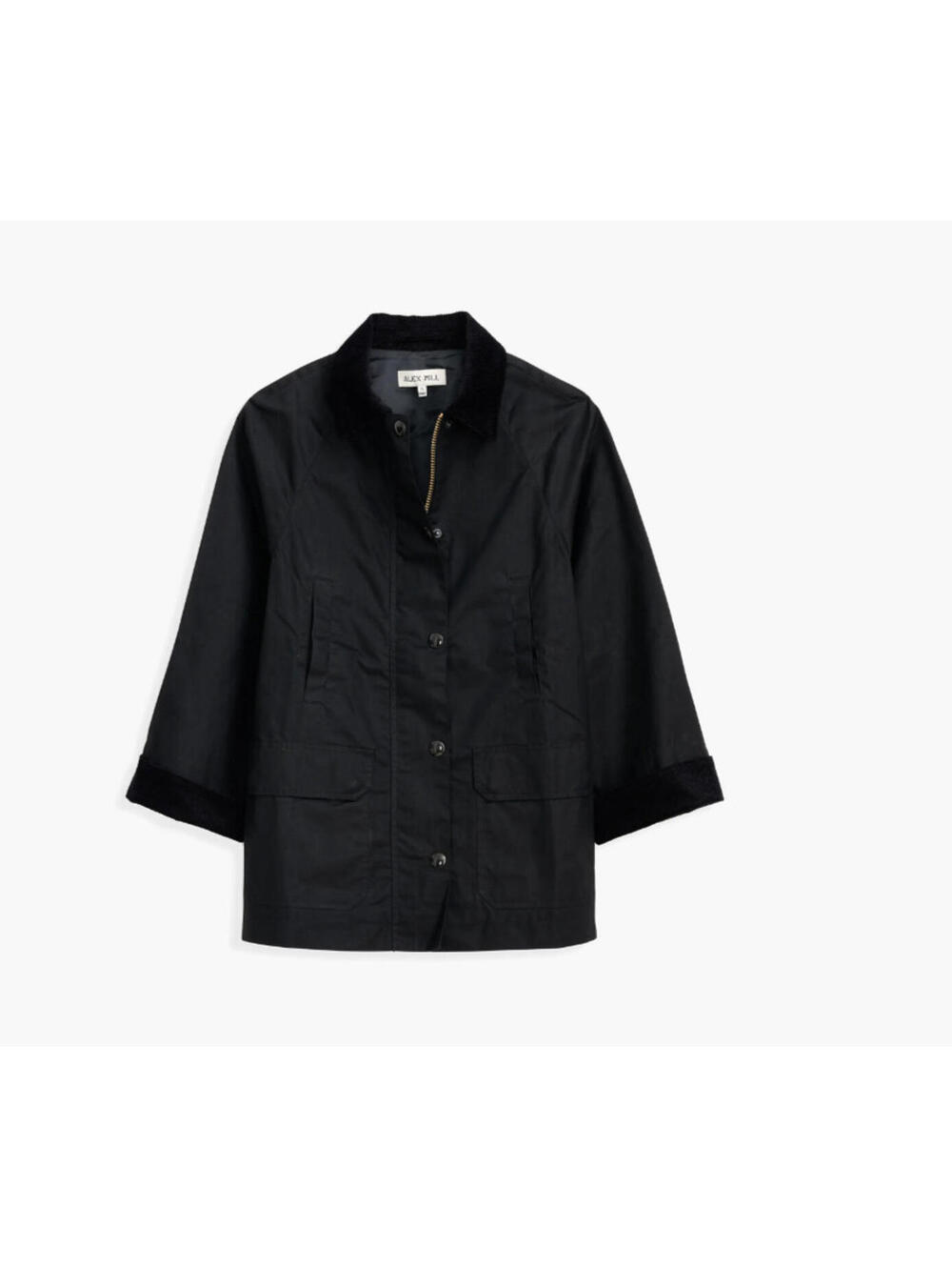 NEW Alex Mill Madison Waxed Cotton Jacket in Black Size XL #C4838
